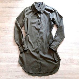|3/$30| F21 Olive Shirt Dress